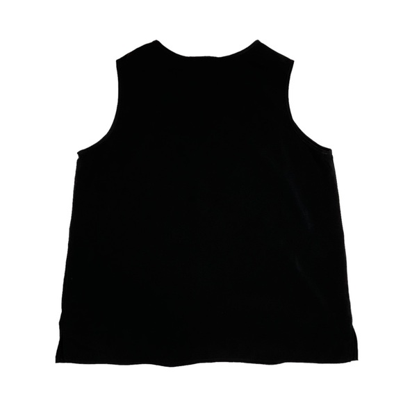 Sleeveless Tank Shell Layering Blouse Black Large - Picture 2 of 4